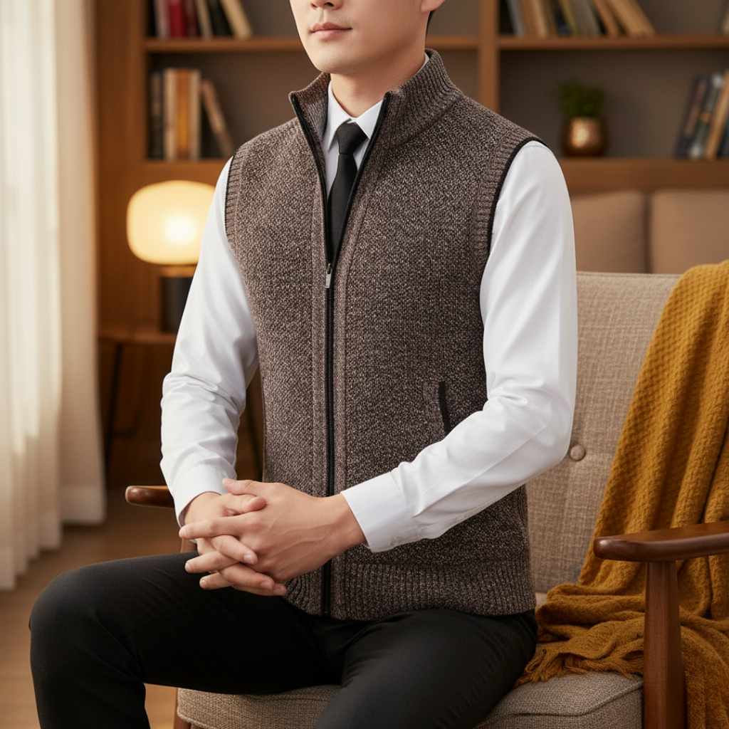 Gilet zippé léger et isolant pour homme – coupe ajustée