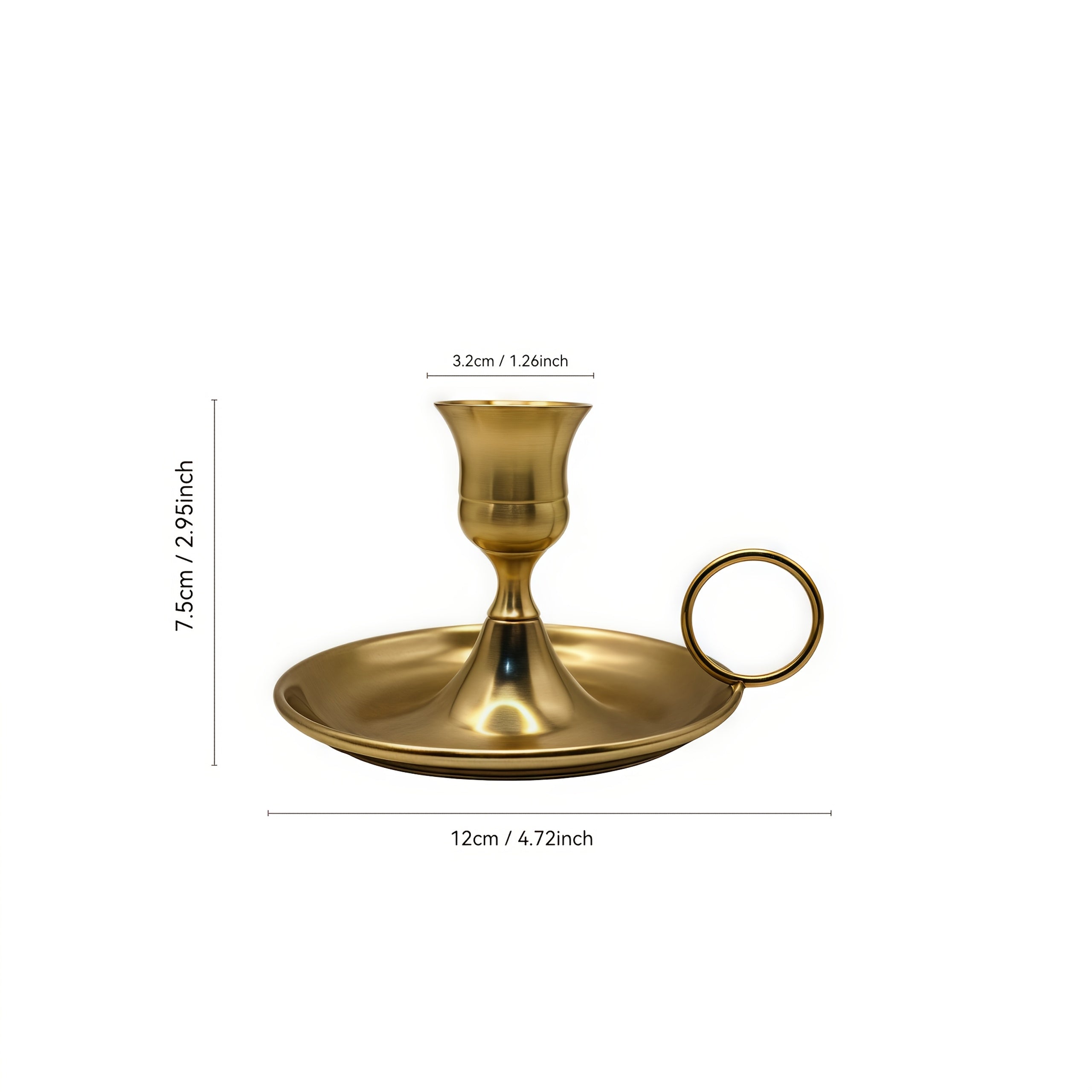 Eleganter goldener Metall-Kerzenständer - Euroselle