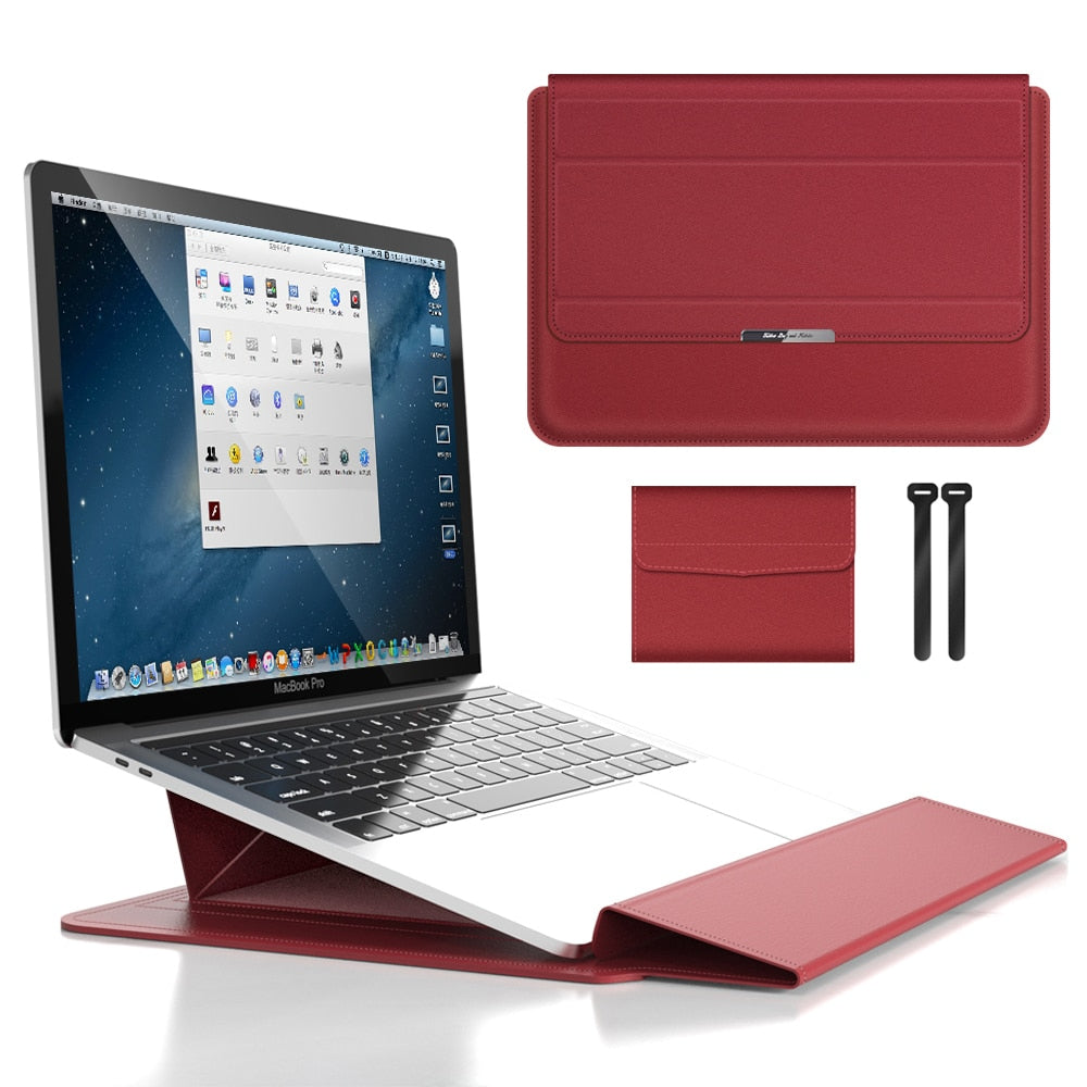 Convertible 11-16 Inch Notebook Case with Adjustable Angle Riser