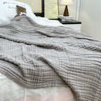 Ultra-Breathable 6-Layer Cotton Gauze Blanket for Year-Round Comfort - Euroselle