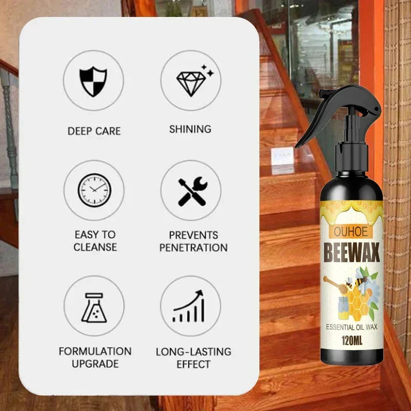 Tiszta méhviaszos bútorápoló spray - fényesítés, lerakódások eltávolítása, nem mérgező