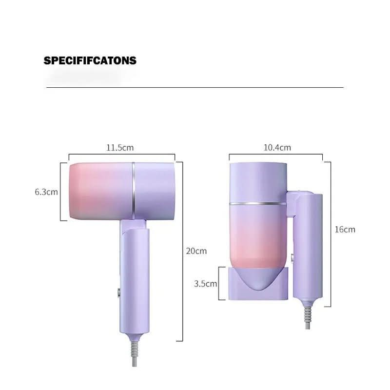 VoyageGleam Foldable Hair Dryer — Ionic Technology for Boosted Shine and Frizz Reduction