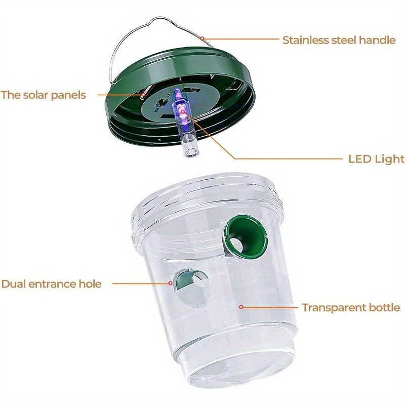 Solar-Powered Outdoor Wasp Trap Set - Euroselle