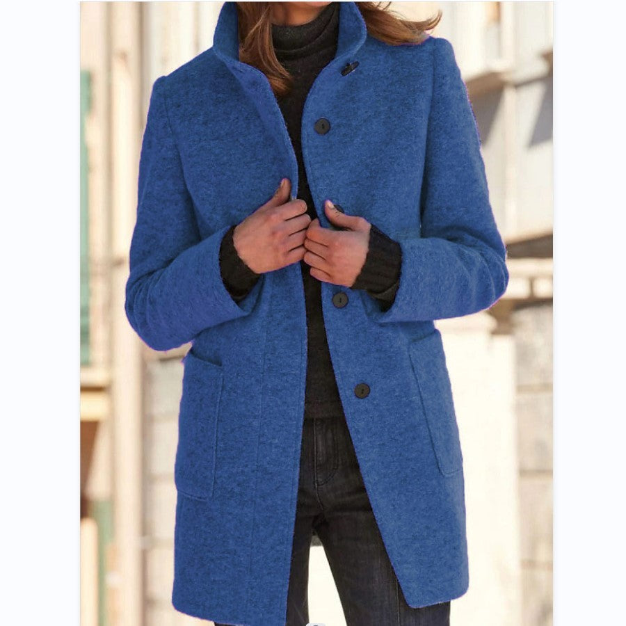 Manteau Slim à Longueur hanches revers