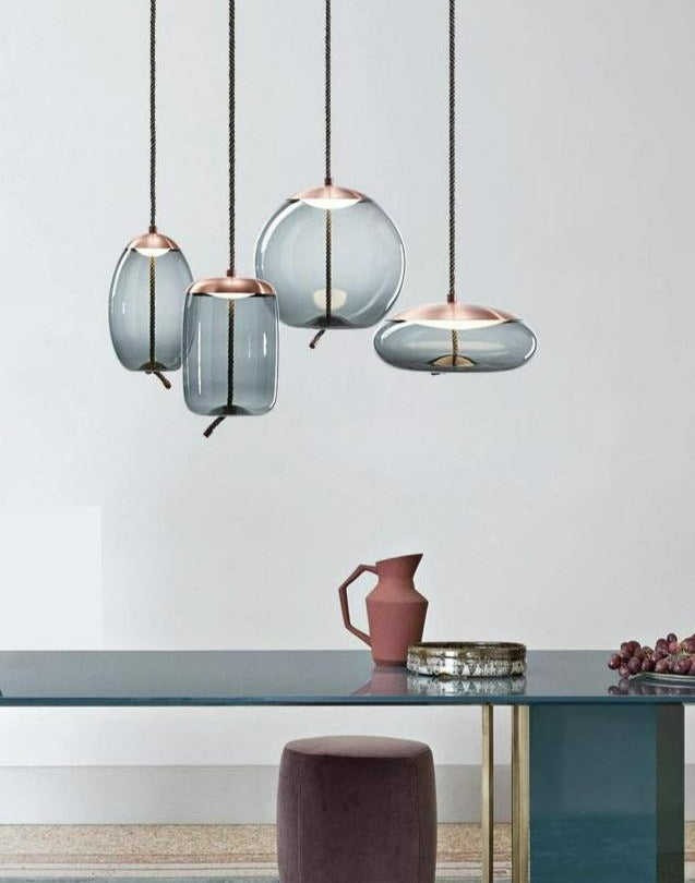 Nordic Rope & Glass Pendant Lights