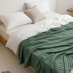Waffle Weave Cotton Quilt Blanket - Euroselle