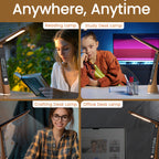 Foldable Portable LED Desk Lamp with Time Display - Euroselle