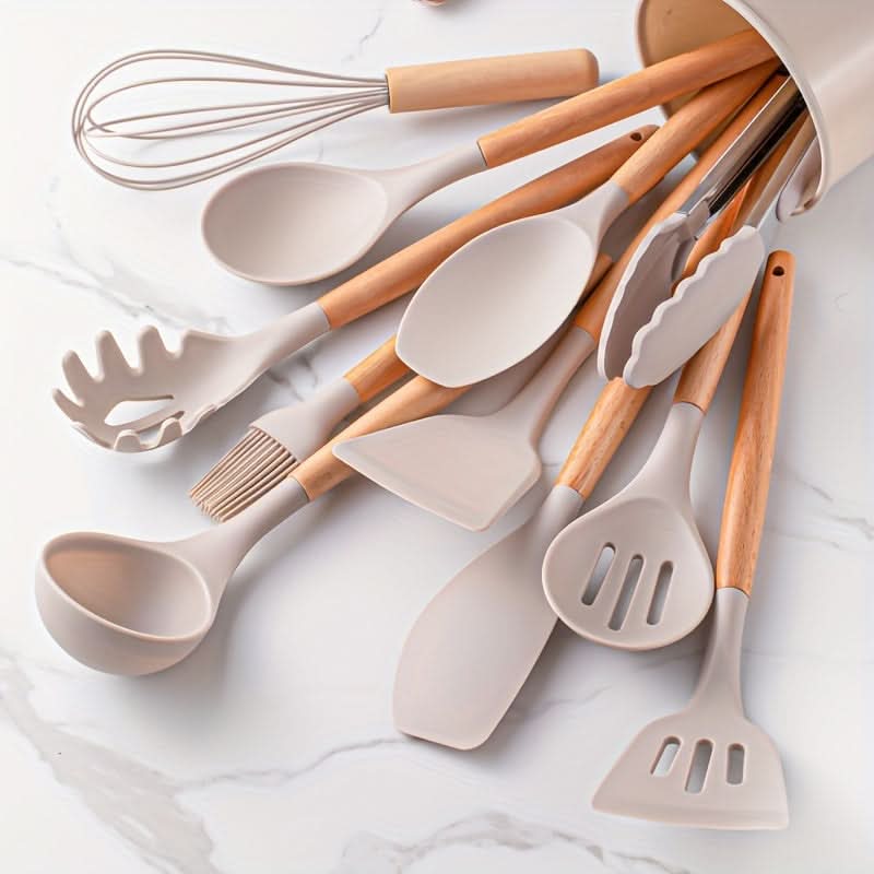 12-Piece Silicone Kitchen Utensil Set — Heat Resistant, BPA Safe