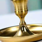 Eleganter goldener Metall-Kerzenständer - Euroselle
