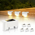 8pcs Solar Fence & Path Lights Waterproof Garden LEDs - Euroselle
