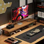 Supporto per monitor da scrivania in acciaio al carbonio con organizer - Euroselle