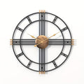 Modern Minimalist Cross Wall Clock with Structured Geometric Frame and Silent Motion - Euroselle