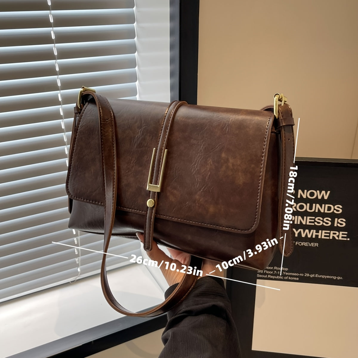 Stylish Casual Flap Bag for University & Party - Euroselle