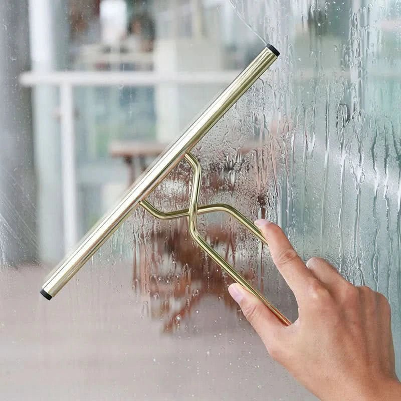 AeroGlide Stainless Steel Water Squeegee — Rustproof, Streak-Free Glass & Tile Dryer