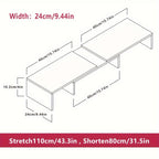 Adjustable Dual Monitor Mount with Laptop & Accessory Organizer - Euroselle