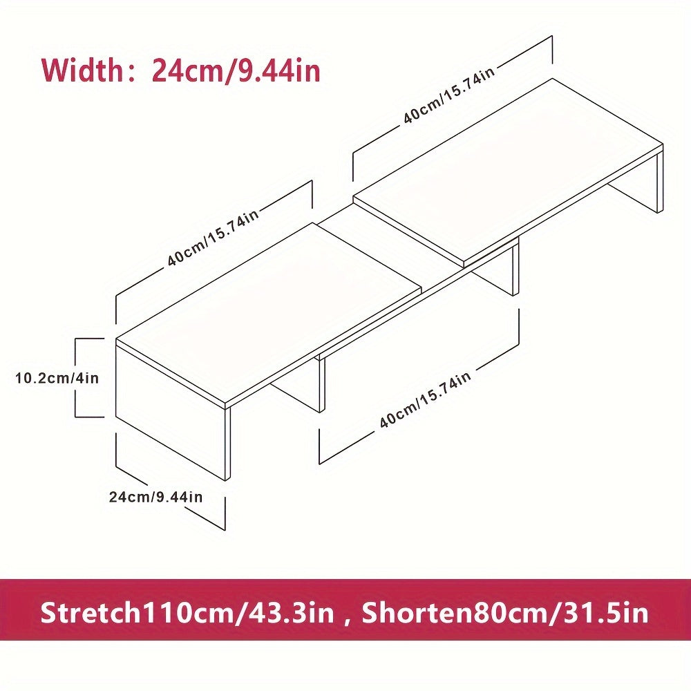 Adjustable Dual Monitor Mount with Laptop & Accessory Organizer - Euroselle