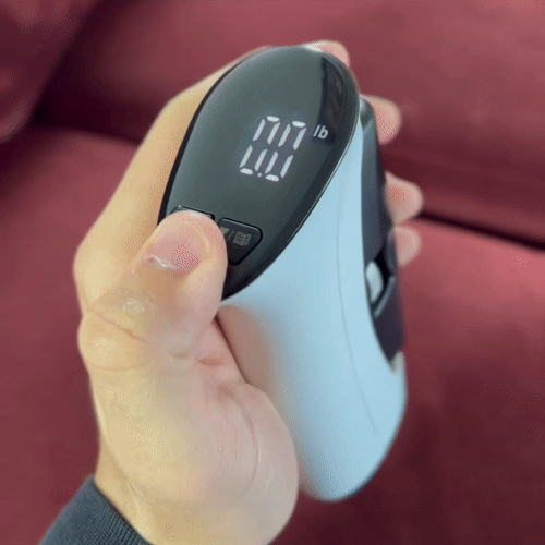 GripMaster 数字握力计——LED 显示屏，实时及峰值握力追踪，紧凑设计