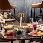 AstraGlow Retro Rechargeable Wireless LED Table Lamp For Restaurants And Bars