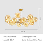 Magic Bean Glass Chandelier