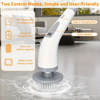 Rechargeable Electric Spin Scrubber with Detachable Handle - Euroselle