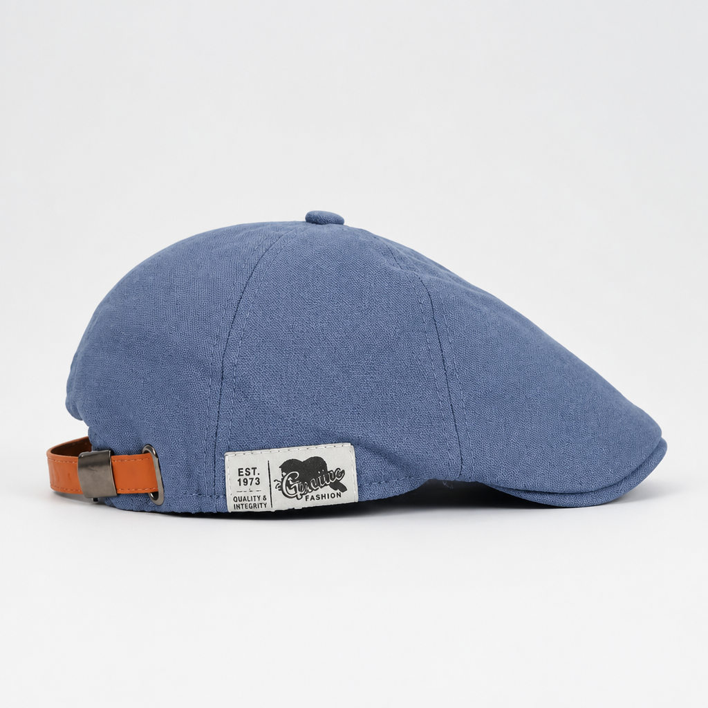 Leichtes, verstellbares Barett für Herren – Schwarz, Rot, Blau, Gelb, Beige