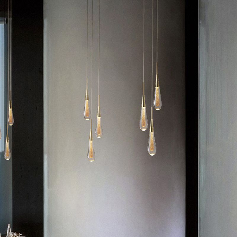 Elara Gold Teardrop Pendant Light