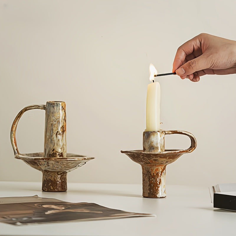 Handcrafted Ceramic Candlestick - Euroselle