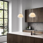 Lunara | Double Glass Dome Pendant Light With Soft Glow
