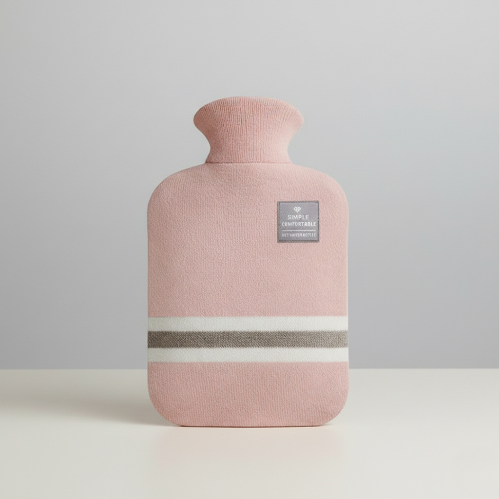 Bouillotte jumbo de 67 fl oz pour thérapie par la chaleur — housse en polaire, chaleur pendant 6-8 heures