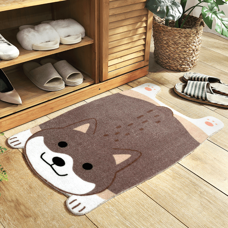 Tapis de sol animalier douillet Cozy Critter, dessous antidérapant, joli motif en tissu