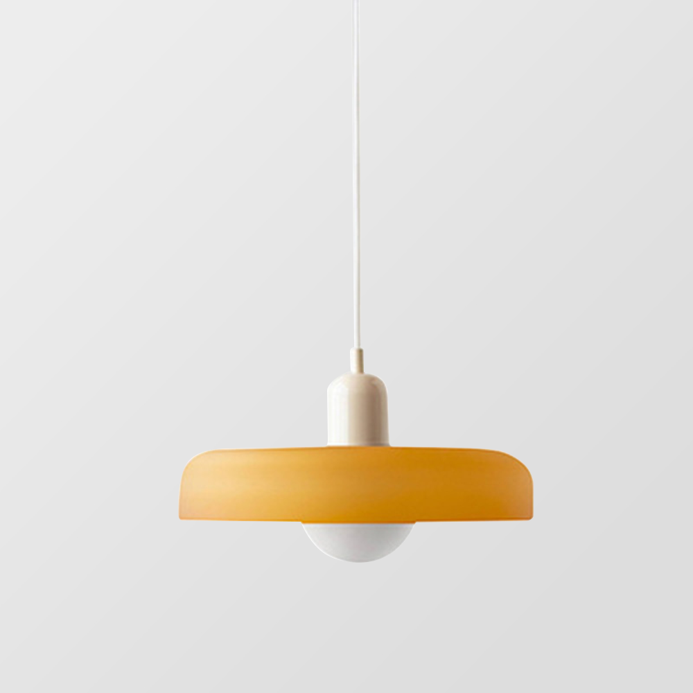 KiraGlass Geometric Bauhaus Pendant Light In Colored Glass