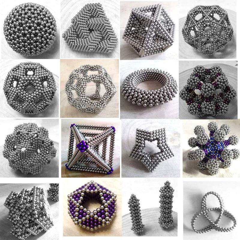Magnetic Desk Sphere Fidget Set — 216-Piece Stress Relief Toy