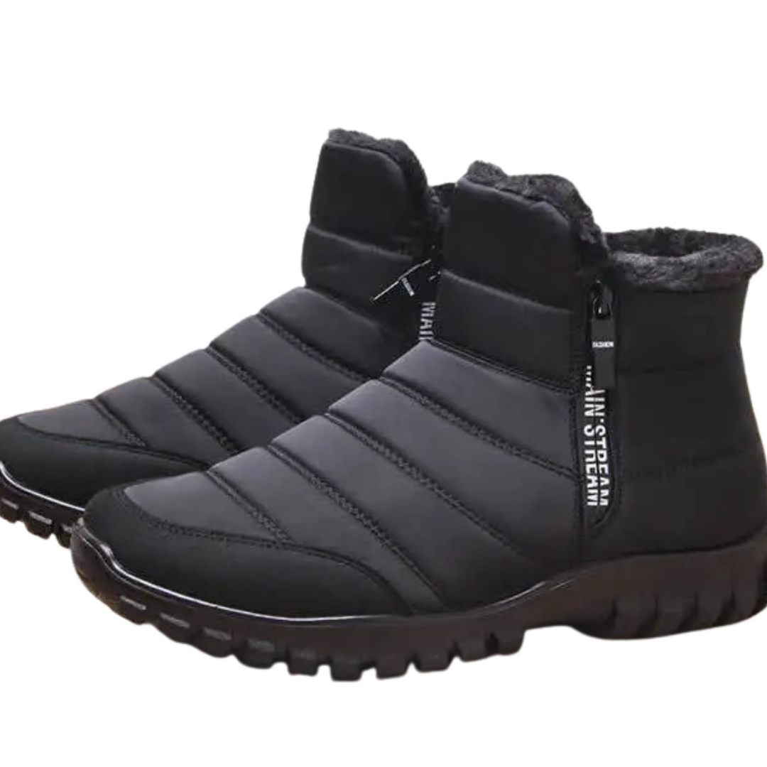Men's Waterproof Snow Boots — Side Zip, Insulated, Anti-Slip