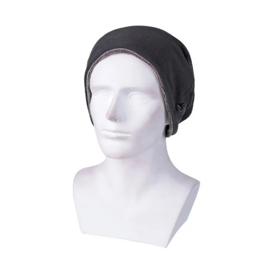 Verstellbarer Fleece-Schlauchschal – Kordelzug als Windschutz