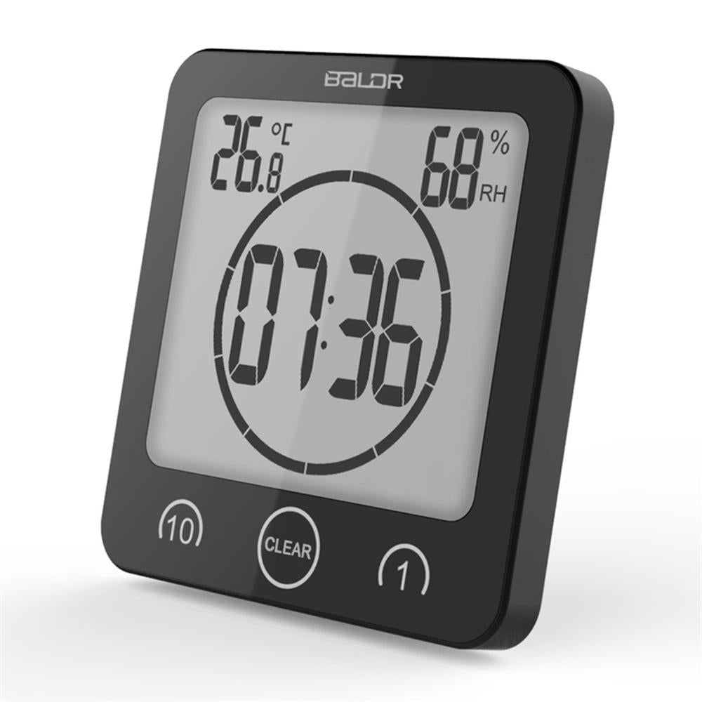Reloj de ducha impermeable — temporizador de baño con pantalla grande