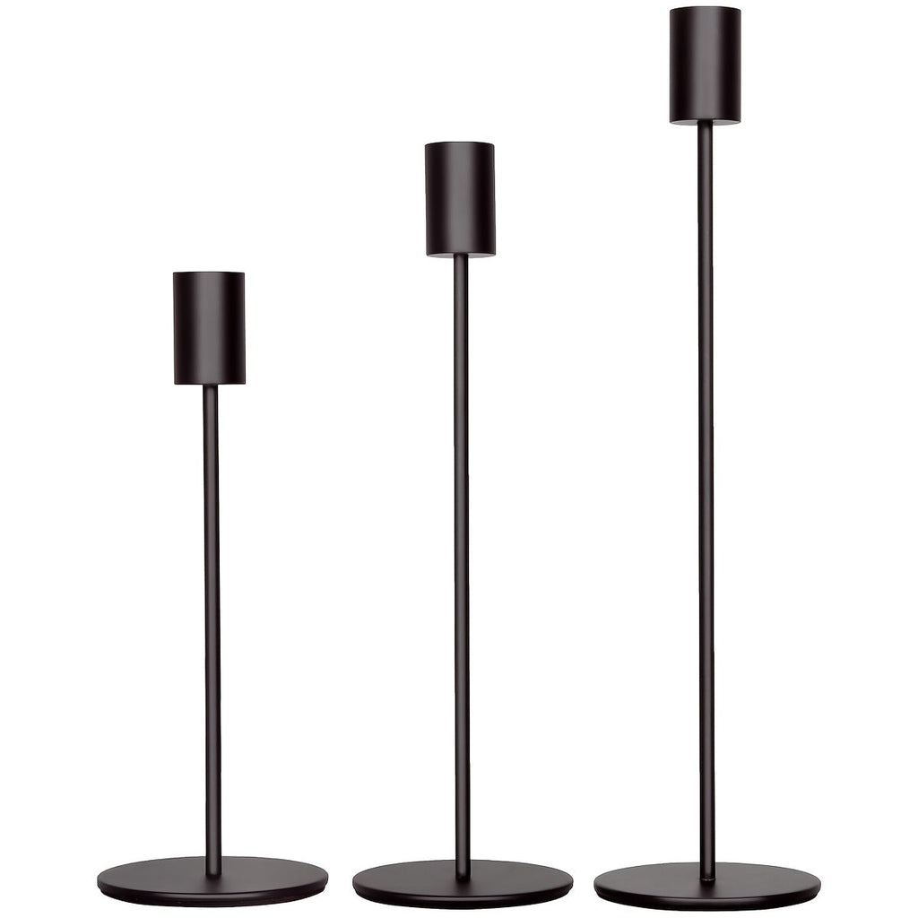 Set of 3 Golden Iron Candlestick Holders - Euroselle