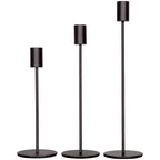 Set of 3 Golden Iron Candlestick Holders - Euroselle