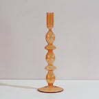 Minimalist Glass Candle Holder Vase Decorative Art Piece - Euroselle