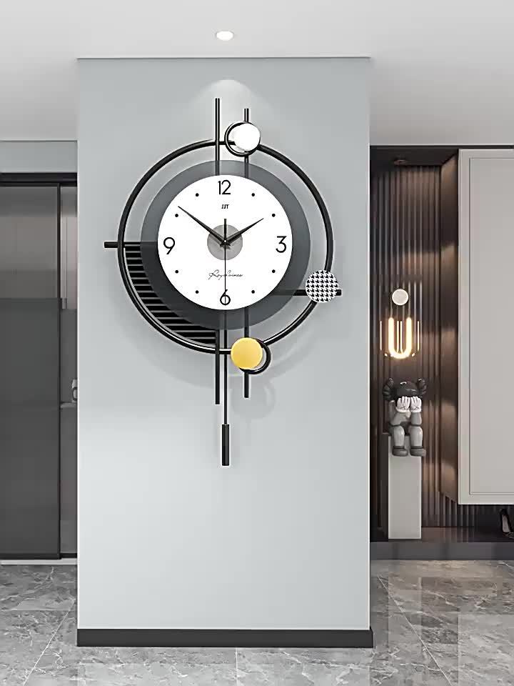 Sleek Living Room Clock with Simple Design Accent - Euroselle