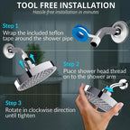 Premium Rain Shower Head 1pc, Anti-Clog Nozzles & Adjustable Angles for Ultimate Shower Comfort - Euroselle