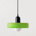 KiraGlass Geometric Bauhaus Pendant Light In Colored Glass