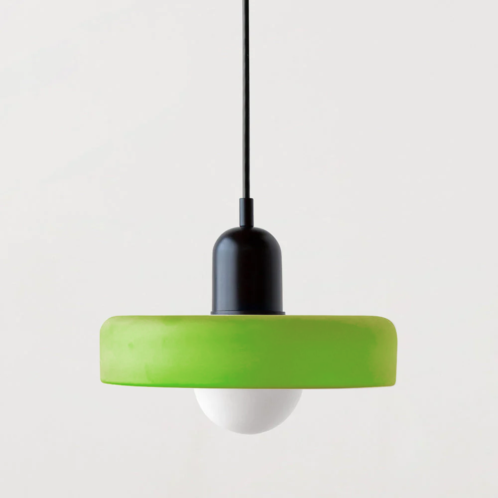 KiraGlass Geometric Bauhaus Pendant Light In Colored Glass