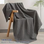 Lightweight Waffle Throw Blanket for Cozy All-Season Comfort - Euroselle