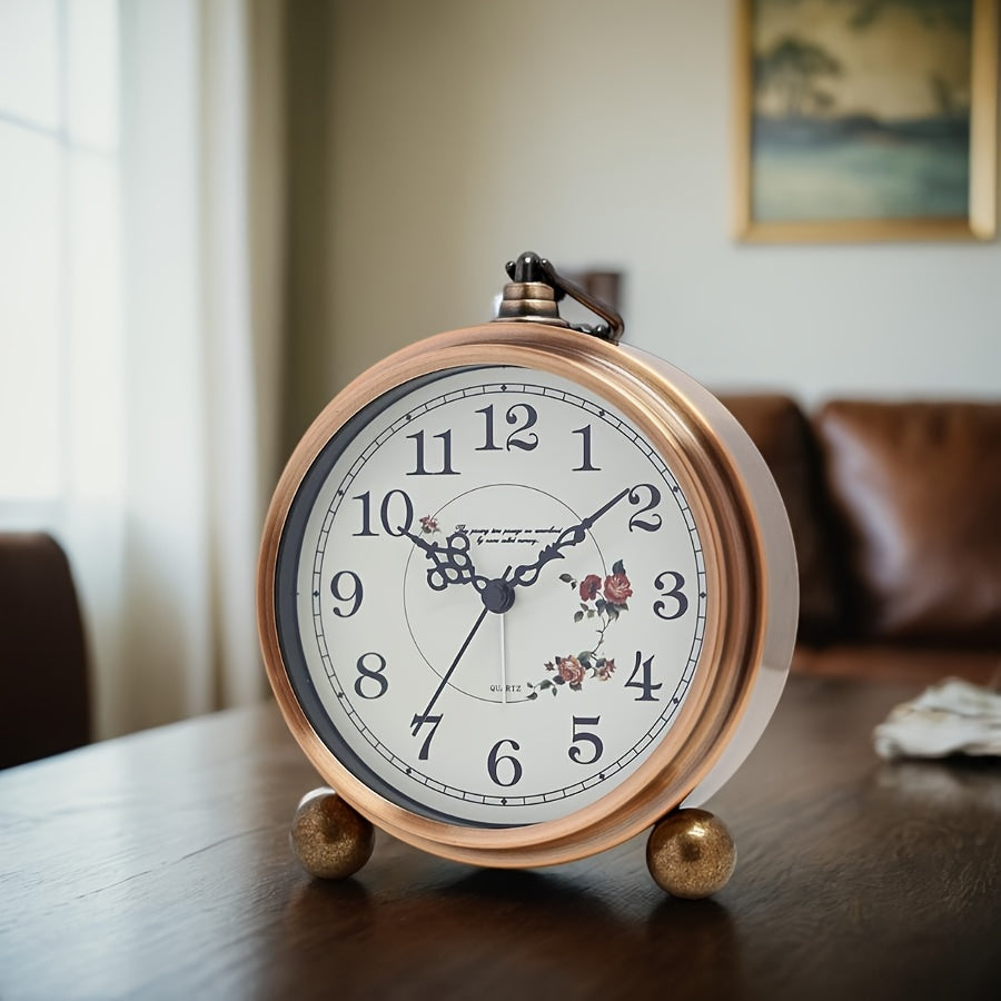 European Retro Metal Alarm Clock - Euroselle