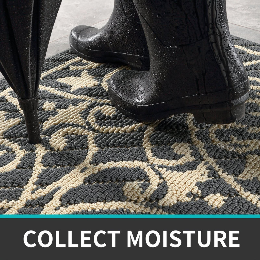 Entryway Mat — Low-Profile Non-Slip Rubber Backing, Washable