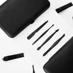 15-teiliges klassisches schwarzes Nagelpflege-Set für Hände, Füße & Gesicht, Werkzeuge aus Edelstahl - Euroselle