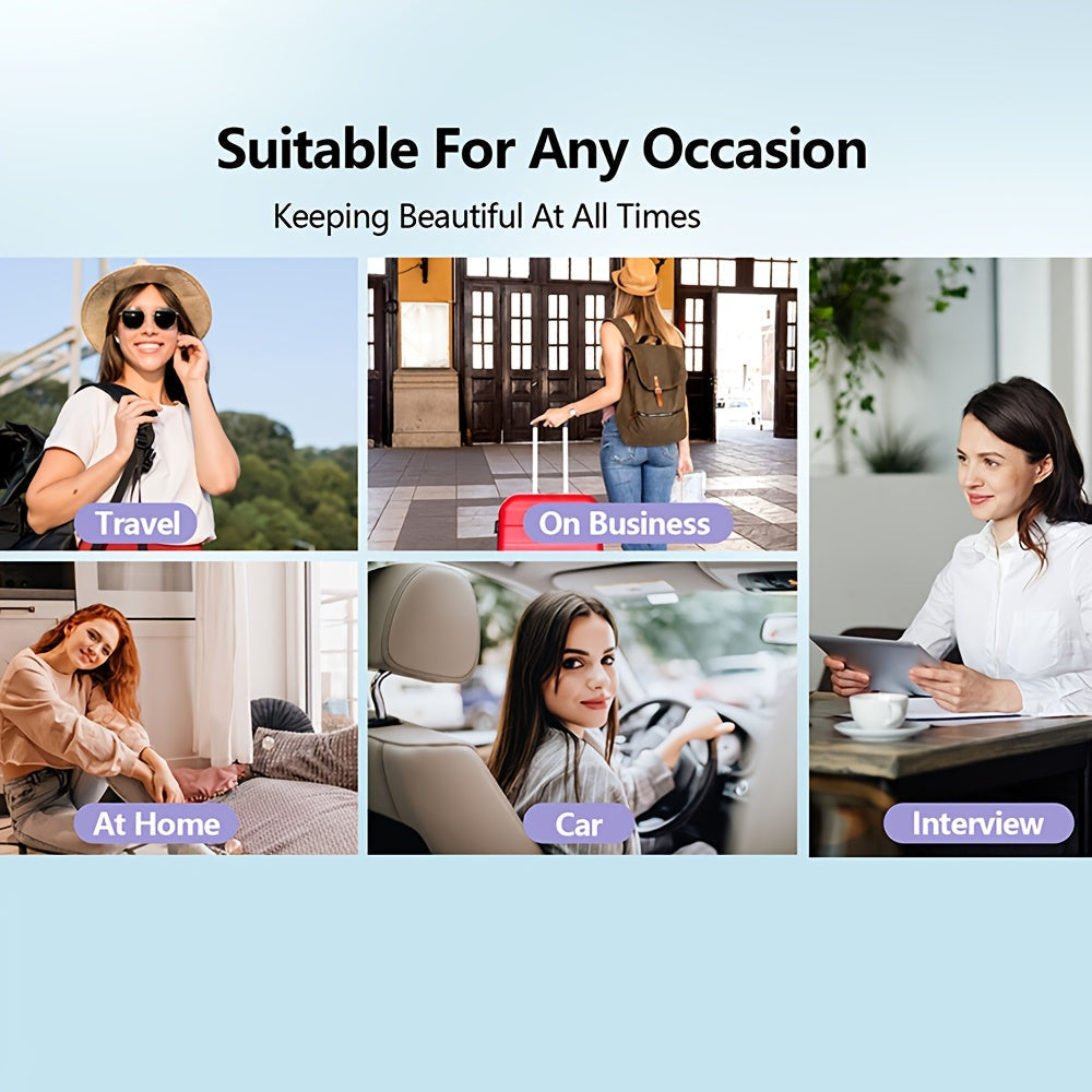 Compact Cordless Hot Comb Brush with Type-C Fast Charging - Euroselle