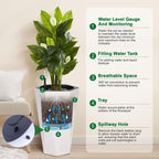 Self-Watering Planter Set with Wheels - Euroselle