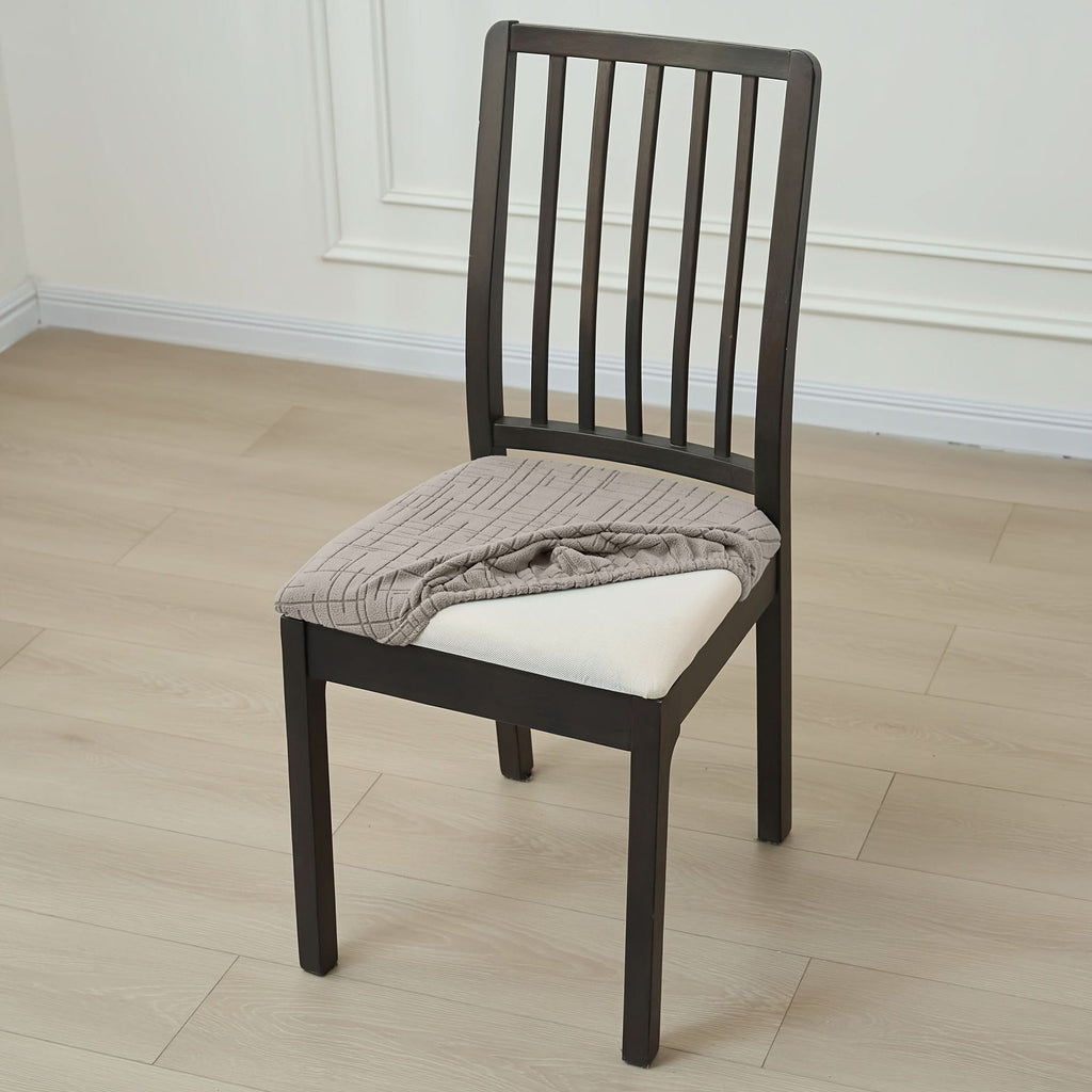 Conjunto de capas elásticas em spandex para cadeiras de sala de jantar - removíveis e laváveis