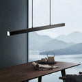 Novare | Modern Linear Metal LED Pendant Light in Black and Brown